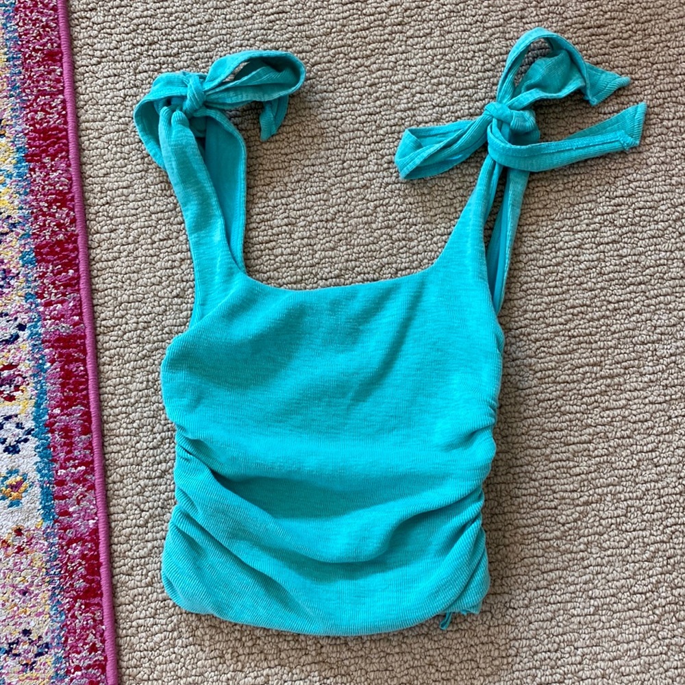 Free People “Boulevard Tank” in color “lagoon”